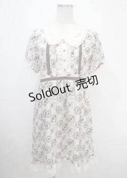 画像1: axes femme / シルエット柄ワンピース M 生成り Y-25-04-03-097-AX-OP-SZ-ZI