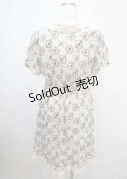 画像2: axes femme / シルエット柄ワンピース M 生成り Y-25-04-03-097-AX-OP-SZ-ZI