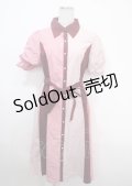 axes femme / ストライプ切替配色シャツワンピース F 赤 Y-25-04-03-100-AX-OP-SZ-ZI