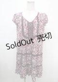axes femme / 花柄ワンピース M ワイン Y-25-04-03-101-AX-BL-SZ-ZI