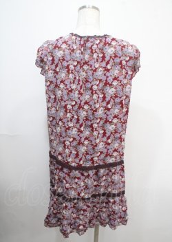 画像2: axes femme / 花柄ワンピース M ワイン Y-25-04-03-101-AX-BL-SZ-ZI