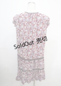 画像2: axes femme / 花柄ワンピース M ワイン Y-25-04-03-101-AX-BL-SZ-ZI