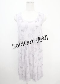 axes femme / 蝶柄ワンピース M ラベンダー Y-25-04-03-104-AX-OP-SZ-ZY