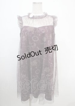 画像1: axes femme / トラベルチュール重ねワンピース M ワイン Y-25-04-03-106-AX-OP-SZ-ZI