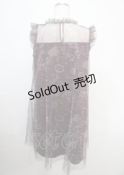 画像2: axes femme / トラベルチュール重ねワンピース M ワイン Y-25-04-03-106-AX-OP-SZ-ZI