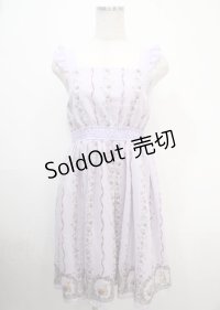 axes femme POETIQUE / ラビット苺柄ワンピース M ラベンダー Y-25-04-03-108-AX-OP-SZ-ZY