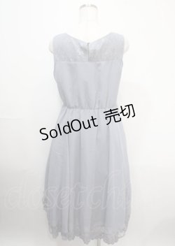 画像2: axes femme / 編み上げロングワンピース M 薄青 Y-25-04-03-109-AX-OP-SZ-ZY