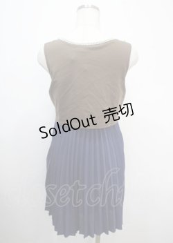 画像2: 【SALE】axes femme / ローズ×プリーツドレス M 紺 Y-25-04-03-112-AX-OP-SZ-ZT509