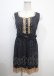 画像1: axes femme / レース配色ドットノースリーブワンピース M 紺 Y-25-04-03-113-AX-OP-SZ-ZY (1)