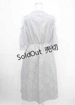 画像2: axes femme POETIQUE / チャイナボタン肩あきワンピース M グレー Y-25-04-03-118-AX-OP-SZ-ZY