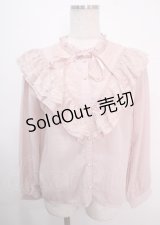 axes femme / アンティーク風フリルブラウス M ピンク Y-25-04-03-011-AX-BL-SZ-ZY