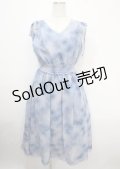 axes femme POETIQUE / 夏の星座シフォンワンピース  サックス Y-25-04-03-121-AX-OP-AS-ZY