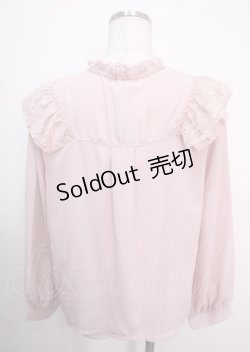 画像2: axes femme / アンティーク風フリルブラウス M ピンク Y-25-04-03-011-AX-BL-SZ-ZY