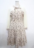 axes femme / フラワーシフォンワンピース  キナリ Y-25-04-03-129-AX-OP-SZ-ZI