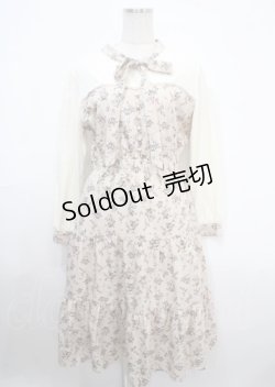 画像1: axes femme / フラワーシフォンワンピース  キナリ Y-25-04-03-129-AX-OP-SZ-ZI