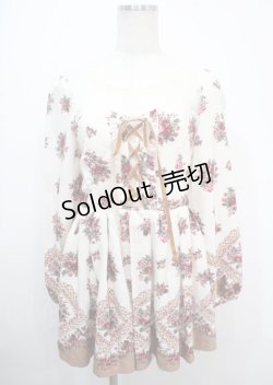 画像1: LIZ LISA / ローズプリントワンピース  アイボリー Y-25-04-03-130-LO-OP-SZ-ZI