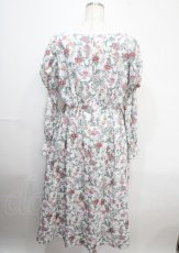 画像2: axes femme Nostalgic / ボタニカル柄レースアップワンピース M 生成り Y-25-04-03-135-LO-OP-SZ-ZI (2)
