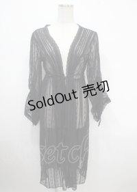 axes femme / ドロスト長袖レースガウン  黒 Y-25-04-03-138-AX-TO-AS-ZY