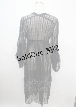 画像2: axes femme / ドロスト長袖レースガウン  黒 Y-25-04-03-138-AX-TO-AS-ZY