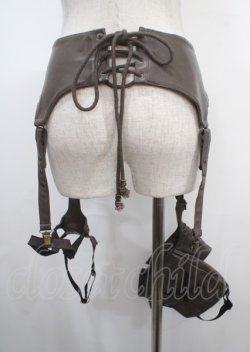 画像2: Ozz Croce / レッグベルト付きガーター風ウエストバッグ  ブラウン Y-25-04-03-139-OO-BG-SZ-ZY