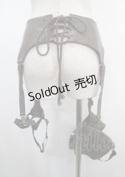 画像2: Ozz Croce / レッグベルト付きガーター風ウエストバッグ  ブラウン Y-25-04-03-139-OO-BG-SZ-ZY