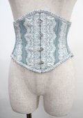 abilletage / /レースプリントミニコルセット  ブルーグレー Y-25-04-03-141-GO-TO-SZ-ZY