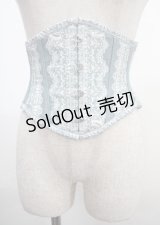 abilletage / /レースプリントミニコルセット  ブルーグレー Y-25-04-03-141-GO-TO-SZ-ZY