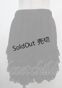 axes femme POETIQUE / レースフリルペチパンツ M 黒 Y-25-04-03-146-AX-PA-SZ-ZY