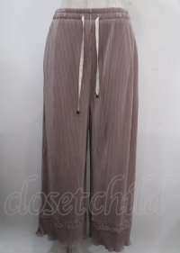 axes femme / カットプリーツパンツ  ピンク Y-25-04-03-148-AX-PA-SZ-ZI