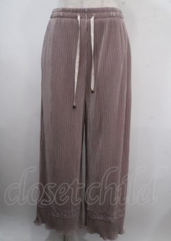 画像1: axes femme / カットプリーツパンツ  ピンク Y-25-04-03-148-AX-PA-SZ-ZI