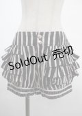 PEACE NOW / ストライプフリルショートパンツ M 黒×白 Y-25-04-03-149-PU-PA-SZ-ZY