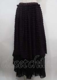 ATELIER PIERROT / ロングフリルスカート  パープル Y-25-04-03-150-EL-SK-SZ-ZY