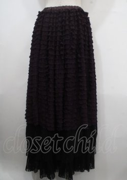 画像2: ATELIER PIERROT / ロングフリルスカート  パープル Y-25-04-03-150-EL-SK-SZ-ZY