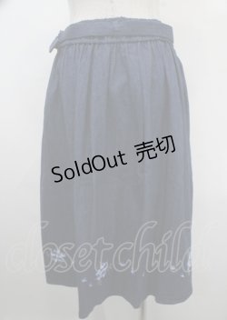 画像2: axes femme / ネモフィラ刺繍ベルト付スカート F インディゴ Y-25-04-03-152-AX-SK-SZ-ZY