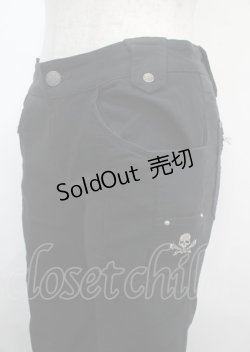 画像3: Ozz On / ドクロ刺繍スキニーパンツ  黒 Y-25-04-03-156-OO-PA-SZ-ZY
