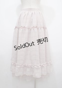 画像2: axes femme POETIQUE / シアーチェックティアードスカート  ピンク Y-25-04-03-160-AX-PA-SZ-ZY