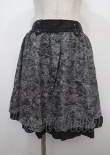 axes femme / トラベル柄スカート M チャコール Y-25-04-03-168-AX-SK-SZ-ZI