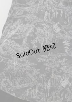 画像3: 【SALE】axes femme / トラベル柄スカート M チャコール Y-25-04-03-168-AX-SK-SZ-ZT218