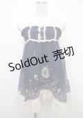 axes femme / シフォンマーメイド柄チュニ M 紺 Y-25-04-03-171-AX-OP-SZ-ZY