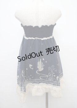 画像2: axes femme / シフォンマーメイド柄チュニ M 紺 Y-25-04-03-171-AX-OP-SZ-ZY