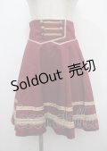 axes femme POETIQUE / コードデザインスカート M ワイン Y-25-04-03-175-AX-SK-SZ-ZY