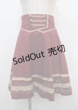 axes femme POETIQUE / コードデザインスカート M ワイン Y-25-04-03-175-AX-SK-SZ-ZY
