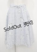 axes femme / ドビー素材花柄プリントスカート M サックス Y-25-04-03-183-AX-SK-SZ-ZY