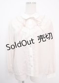 axes femme POETIQUE / レースフリルバイカラーブラウス M ピンク Y-25-04-03-019-AX-BL-SZ-ZY