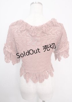 画像2: axes femme / ニットボレロ  ピンク Y-25-04-03-030-AX-TO-SZ-ZY