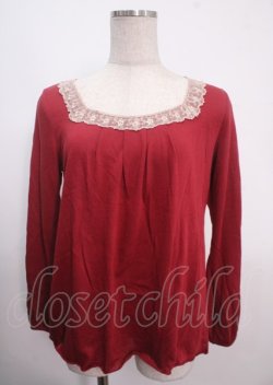 画像1: axes femme / カットワークBackデザインプルオーバー M 赤 Y-25-04-03-044-AX-TO-SZ-ZY