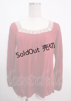 画像1: axes femme / カットワークBackデザインプルオーバー M 赤 Y-25-04-03-044-AX-TO-SZ-ZY