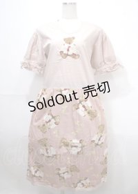 WONDERFUL WORLD / セーラーくま刺繍ワンピース  ピンク Y-25-04-11-070-LO-OP-SZ-ZY