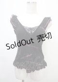 h.Jelly HONEY / ベルトデザインノースリーブトップス  黒×ピンク Y-25-04-11-073-HN-TO-SZ-ZS