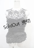 h.naoto Blood / ビスチェ風レース切替トップス  黒 Y-25-04-11-074-HN-TO-SZ-ZY